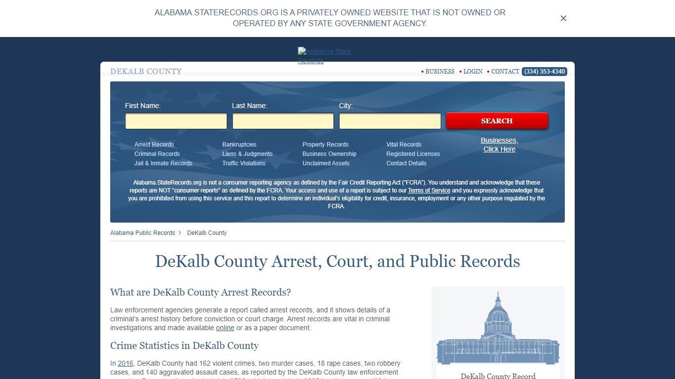 DeKalb County Arrest, Court, and Public Records